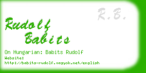 rudolf babits business card